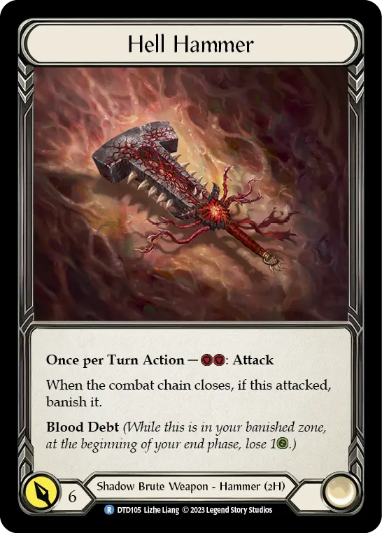Hell Hammer — Dusk till Dawn Flesh and Blood card by Lizhe Liang