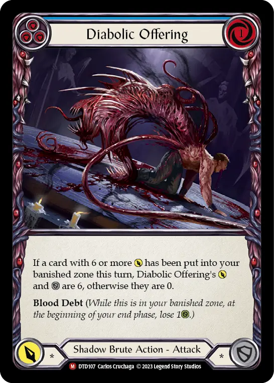 Diabolic Offering — Dusk till Dawn Flesh and Blood card by Carlos Cruchaga