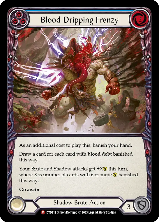 Blood Dripping Frenzy — Dusk till Dawn Flesh and Blood card by Simon Dominic