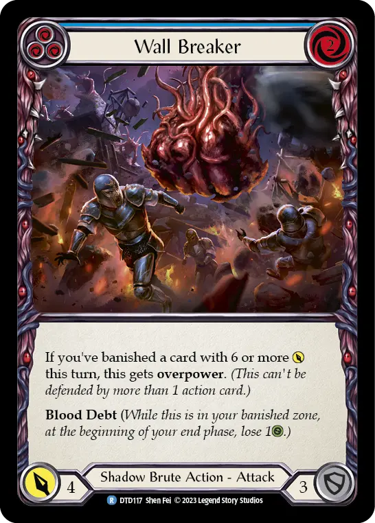 Wall Breaker (Blue) — Dusk till Dawn Flesh and Blood card by Shen Fei