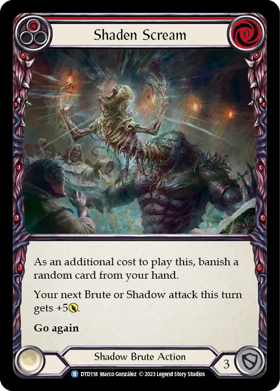 Shaden Scream (Red) — Dusk till Dawn Flesh and Blood card by Marco González