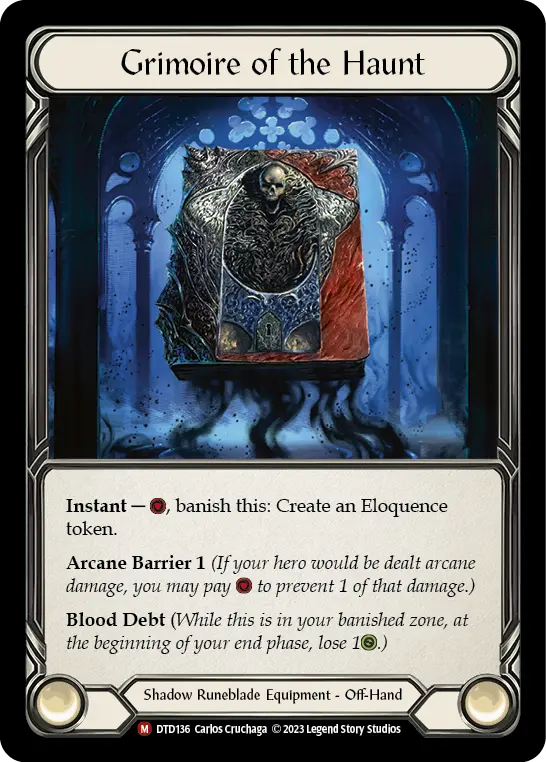 Grimoire of the Haunt — Dusk till Dawn Flesh and Blood card by Carlos Cruchaga