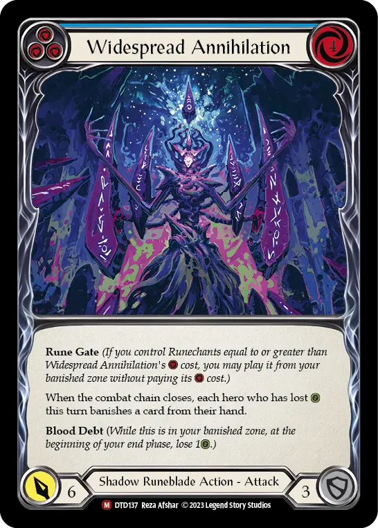 Widespread Annihilation — Dusk till Dawn Flesh and Blood card by Reza Afshar