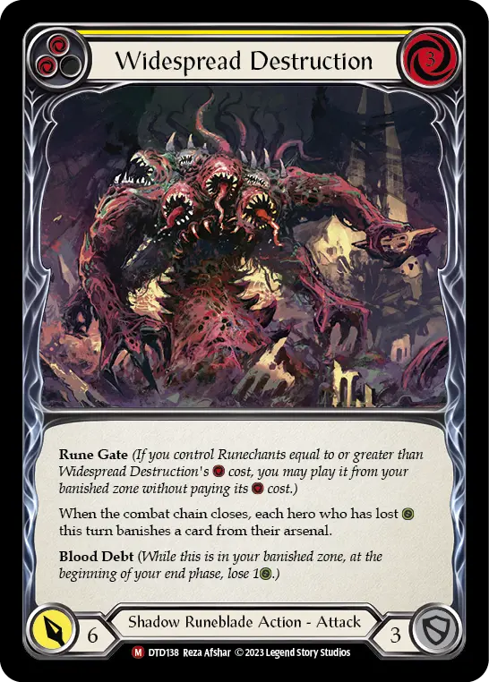 Widespread Destruction — Dusk till Dawn Flesh and Blood card by Reza Afshar
