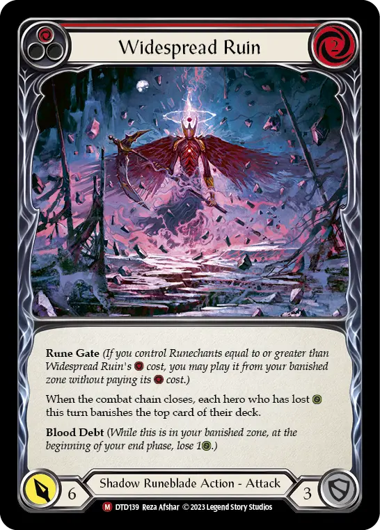 Widespread Ruin — Dusk till Dawn Flesh and Blood card by Reza Afshar