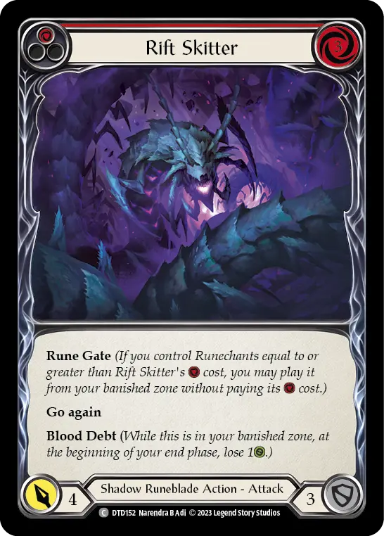 Rift Skitter (Red) — Dusk till Dawn Flesh and Blood card by Narendra BA&G