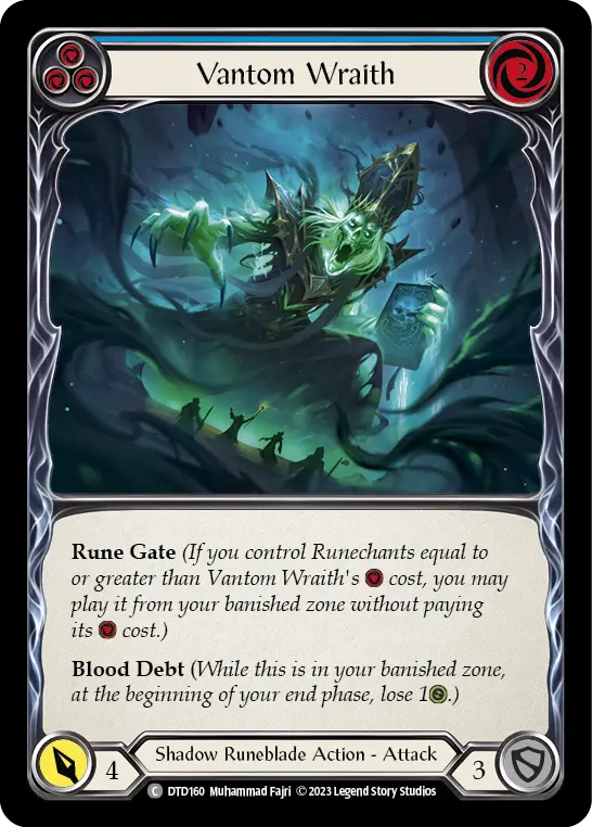 Vantom Wraith (Blue) — Dusk till Dawn Flesh and Blood card by Muhammad Fajri