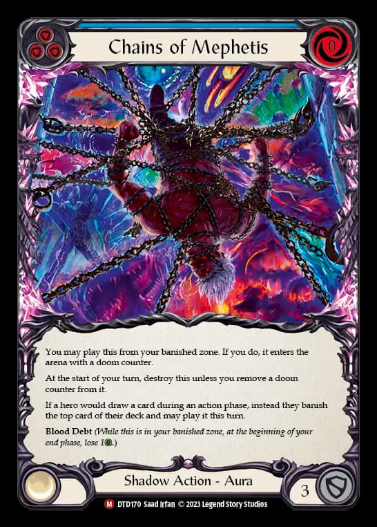 Chains of Mephetis — Dusk till Dawn Flesh and Blood card by Saad Irfan