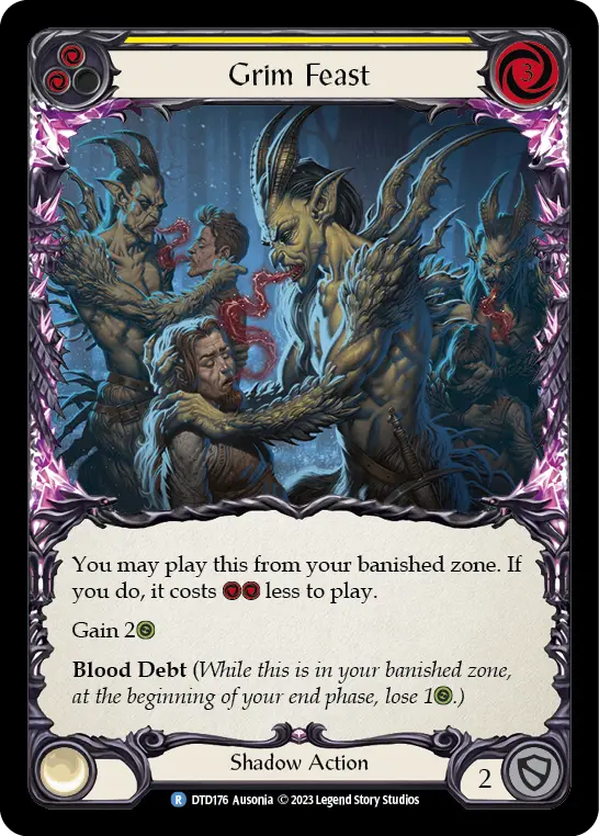 Grim Feast (Yellow) — Dusk till Dawn Flesh and Blood card by Ausonia