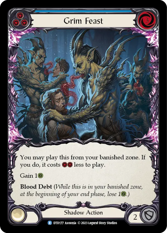 Grim Feast (Blue) — Dusk till Dawn Flesh and Blood card by Ausonia