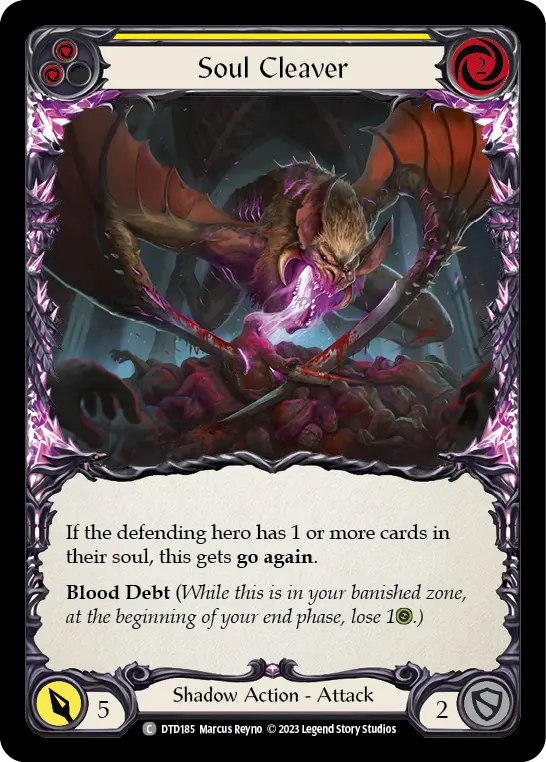 Soul Cleaver (Yellow) — Dusk till Dawn Flesh and Blood card by Marcus Reyno