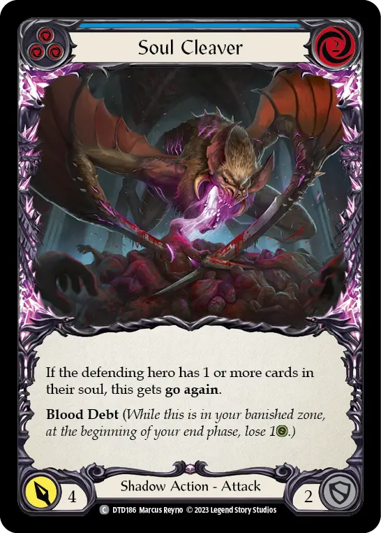 Soul Cleaver (Blue) — Dusk till Dawn Flesh and Blood card by Marcus Reyno