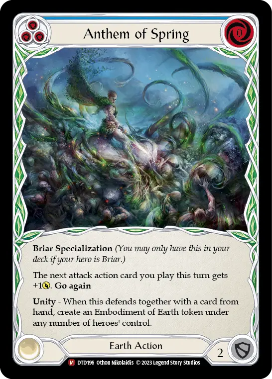 Anthem of Spring — Dusk till Dawn Flesh and Blood card by Othon Nikolaidis