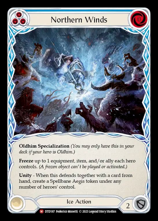 Northern Winds — Dusk till Dawn Flesh and Blood card by Federico Musetti