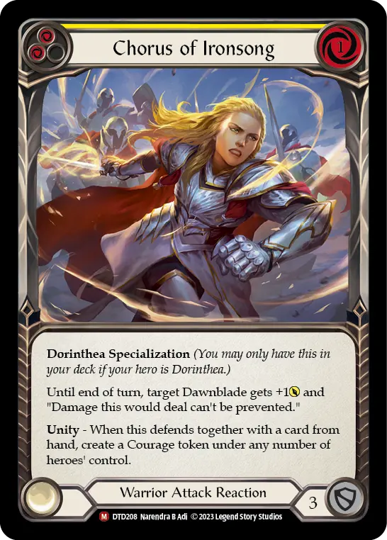 Chorus of Ironsong — Dusk till Dawn Flesh and Blood card by Narendra B Adi