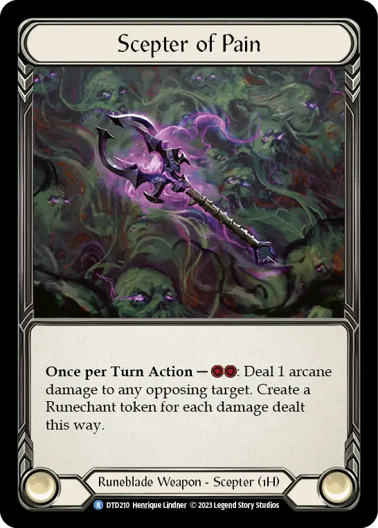 Scepter of Pain — Dusk till Dawn Flesh and Blood card by Henrique Lindner