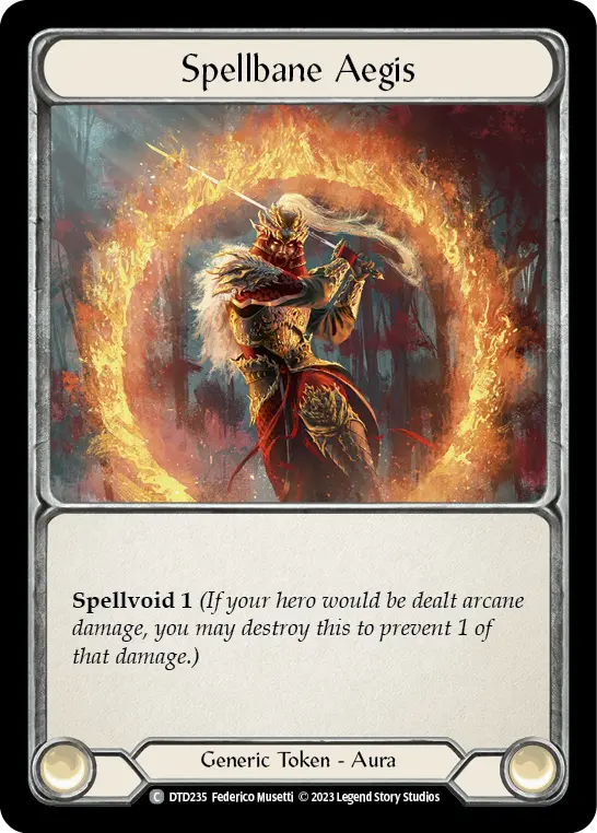 Spellbane Aegis — Dusk till Dawn Flesh and Blood card by Federico Musetti