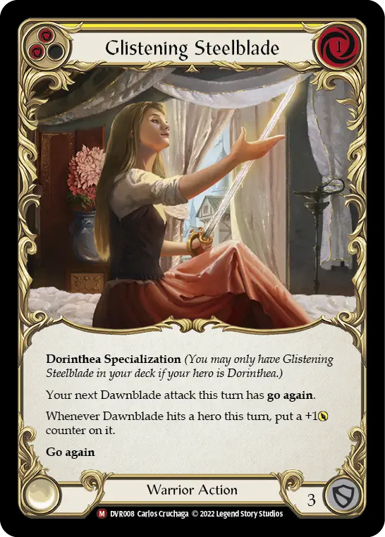Glistening Steelblade — Flesh and Blood card