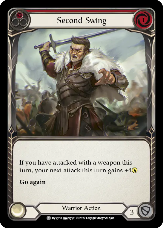 Second Swing — Classic Battles: Rhinar vs Dorinthea Flesh and Blood card by Inkognit