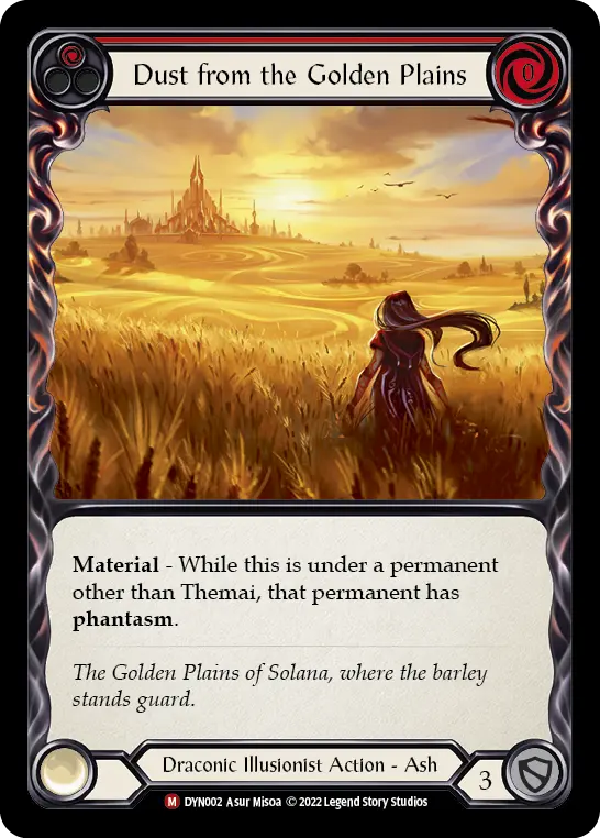 Dust from the Golden Plains — Dynasty Flesh and Blood card by Asur Misoa