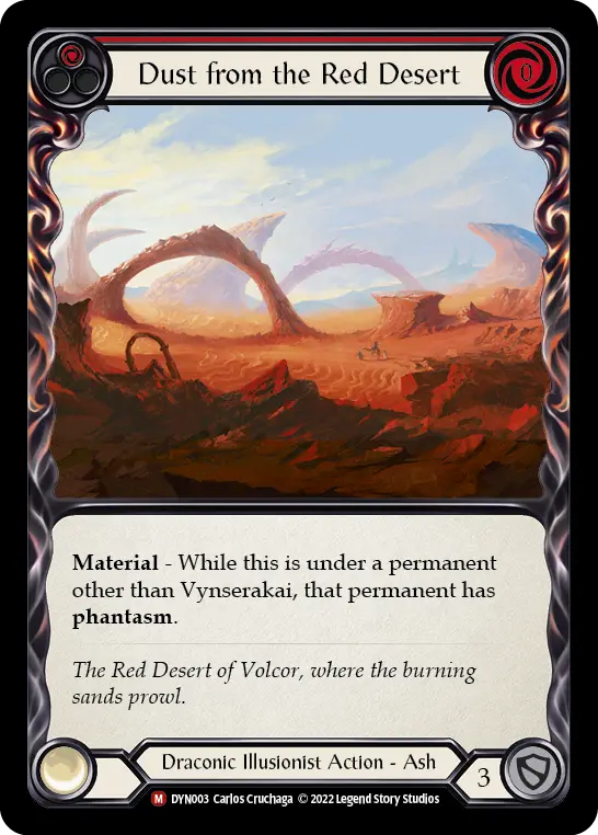 Dust from the Red Desert — Dynasty Flesh and Blood card by Carlos Cruchaga
