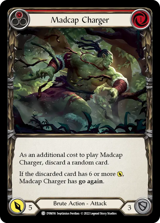 Madcap Charger (Red) — Dynasty Flesh and Blood card by Septimius Ferdian