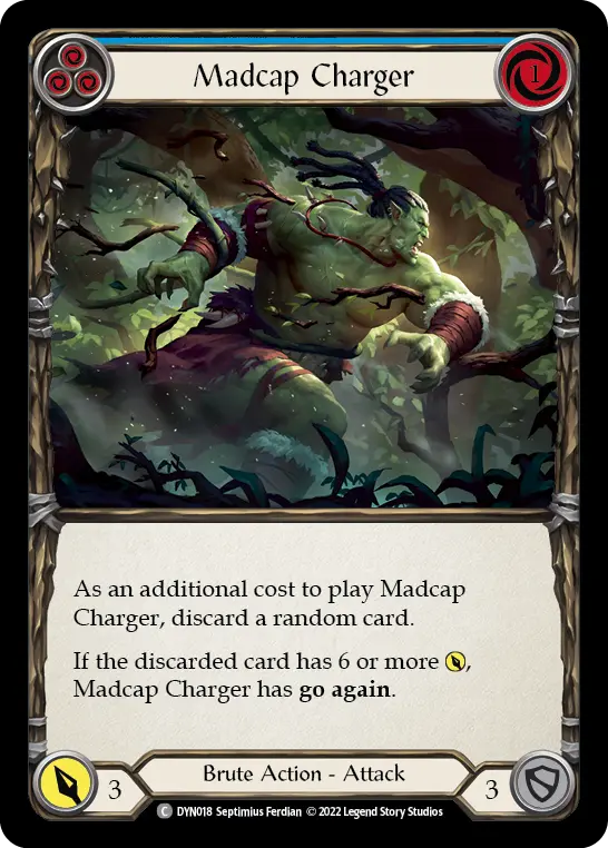 Madcap Charger (Blue) — Dynasty Flesh and Blood card by Septimius Ferdian