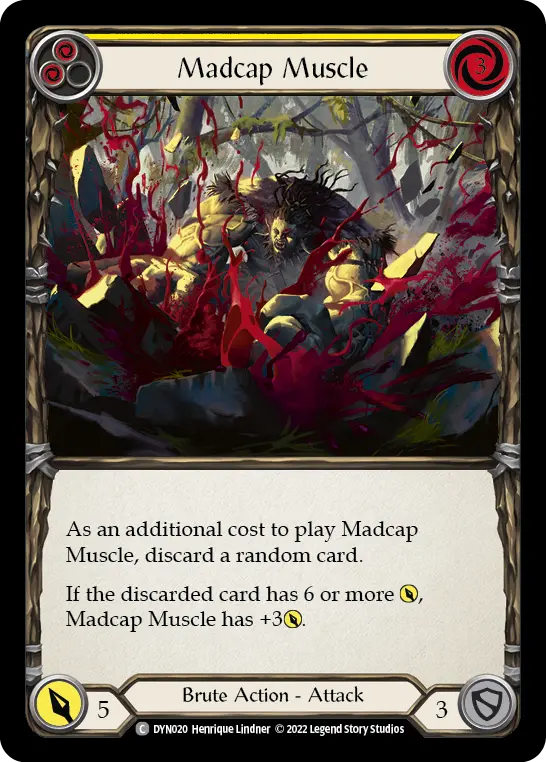 Madcap Muscle (Yellow) — Dynasty Flesh and Blood card by Henrique Lindner