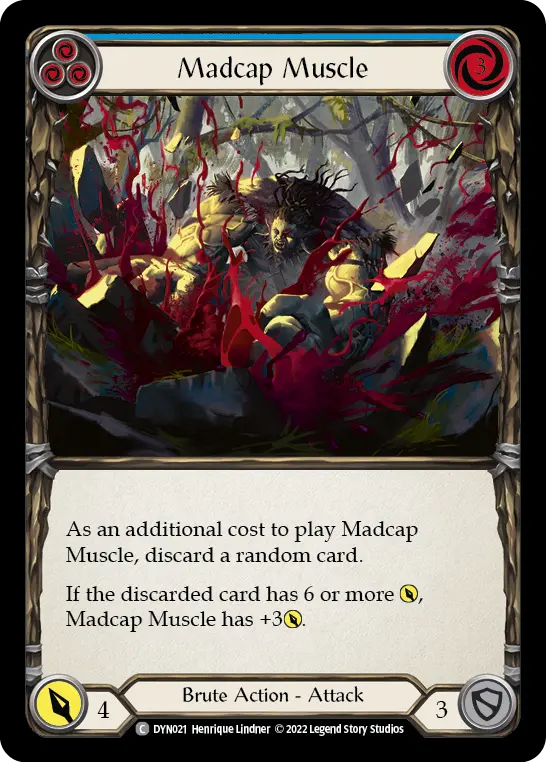 Madcap Muscle (Blue) — Dynasty Flesh and Blood card by Henrique Lindner