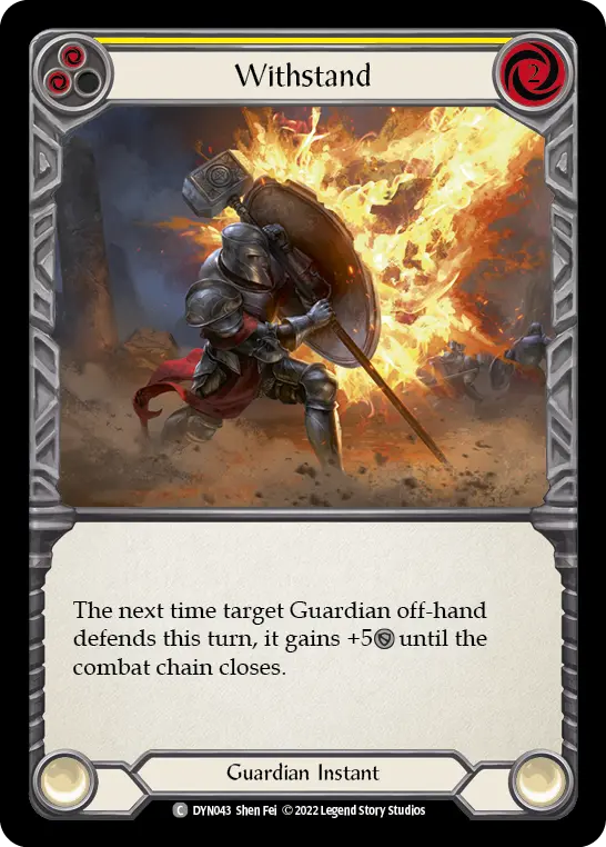 Withstand (Yellow) — Dynasty Flesh and Blood card by Shen Fei