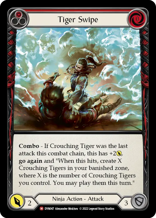 Tiger Swipe — Dynasty Flesh and Blood card by Alexander Mokhov