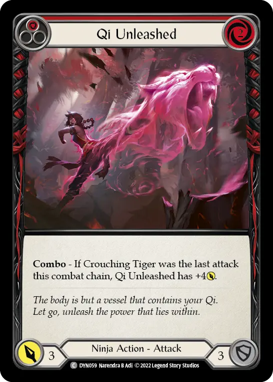 Qi Unleashed (Red) — Dynasty Flesh and Blood card by Narendra B Adi
