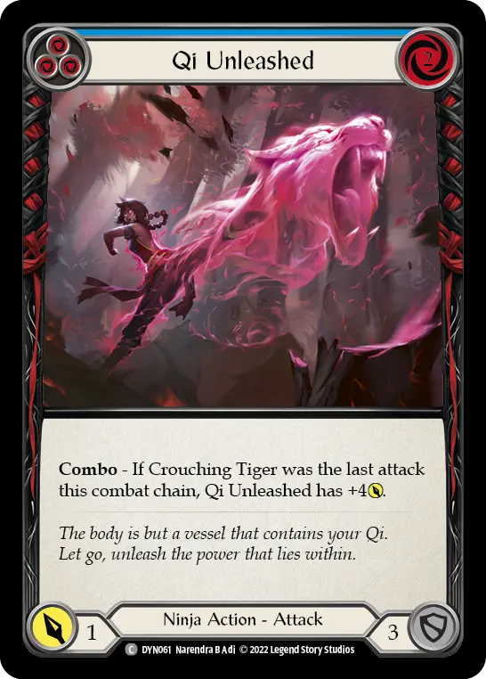 Qi Unleashed (Blue) — Dynasty Flesh and Blood card by Narendra B Adi