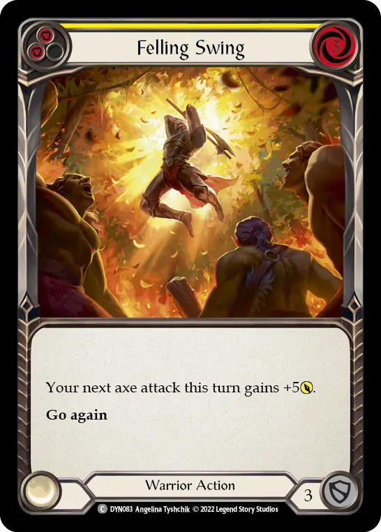Felling Swing (Yellow) — Dynasty Flesh and Blood card by Angelina Tyshchik