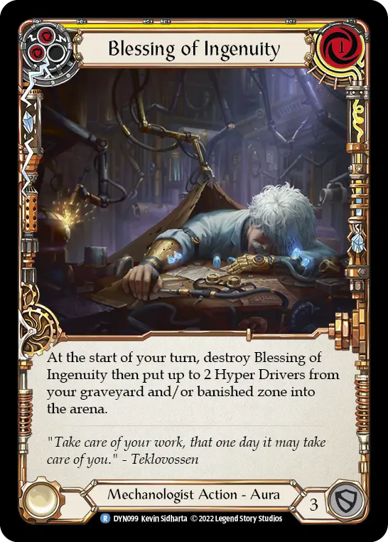 Blessing of Ingenuity (Yellow) — Dynasty Flesh and Blood card by Kevin Sidharta