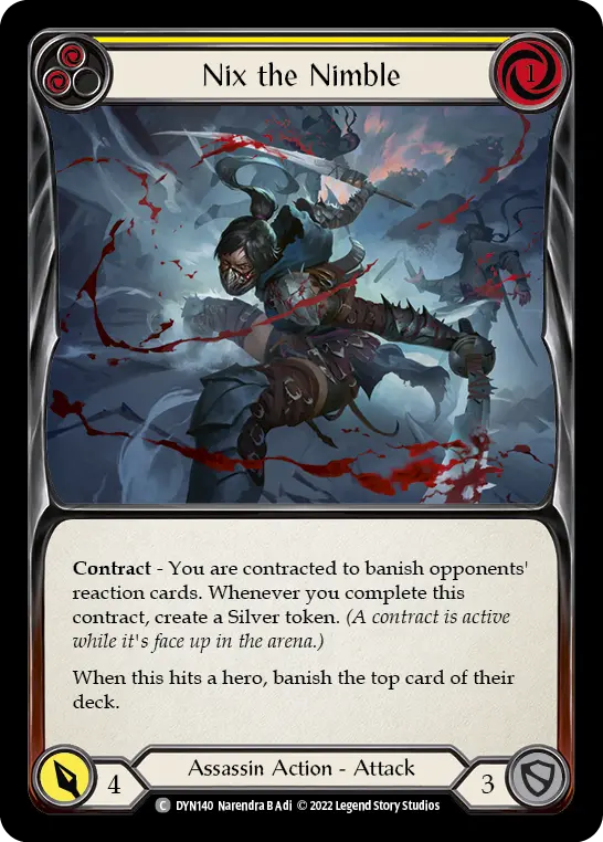 Nix the Nimble (Yellow) — Dynasty Flesh and Blood card by Narendra B Adi