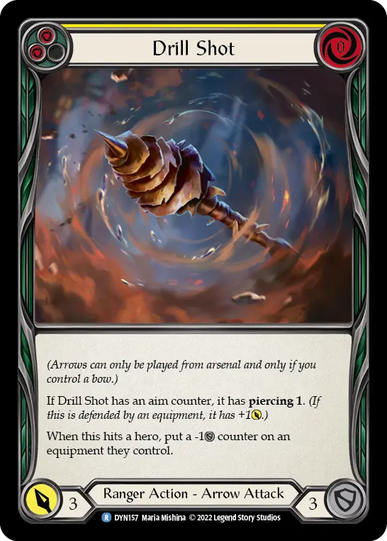 Drill Shot (Yellow) — Dynasty Flesh and Blood card by Maria Mishina
