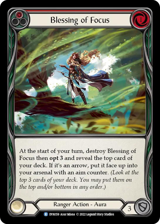 Blessing of Focus (Red) — Dynasty Flesh and Blood card by Asur Misoa