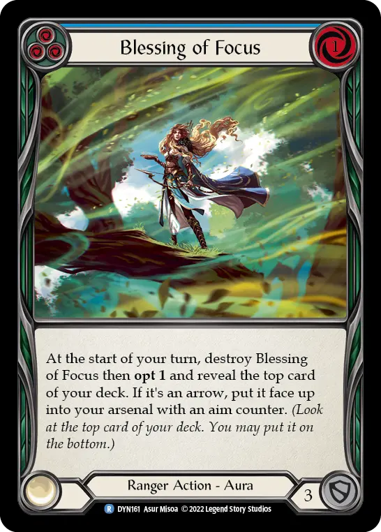 Blessing of Focus (Blue) — Dynasty Flesh and Blood card by Asur Misoa