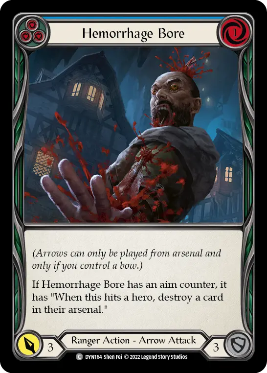 Hemorrhage Bore (Blue) — Dynasty Flesh and Blood card by Shen Fei