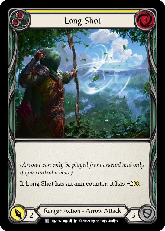 Long Shot (Yellow) — Dynasty Flesh and Blood card by Junaidi Lim