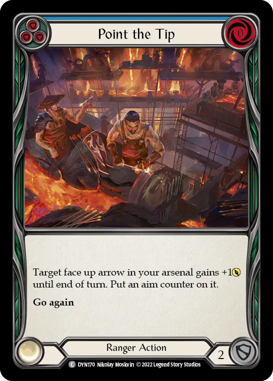 Point the Tip (Blue) — Dynasty Flesh and Blood card by Nikolay Moskvin