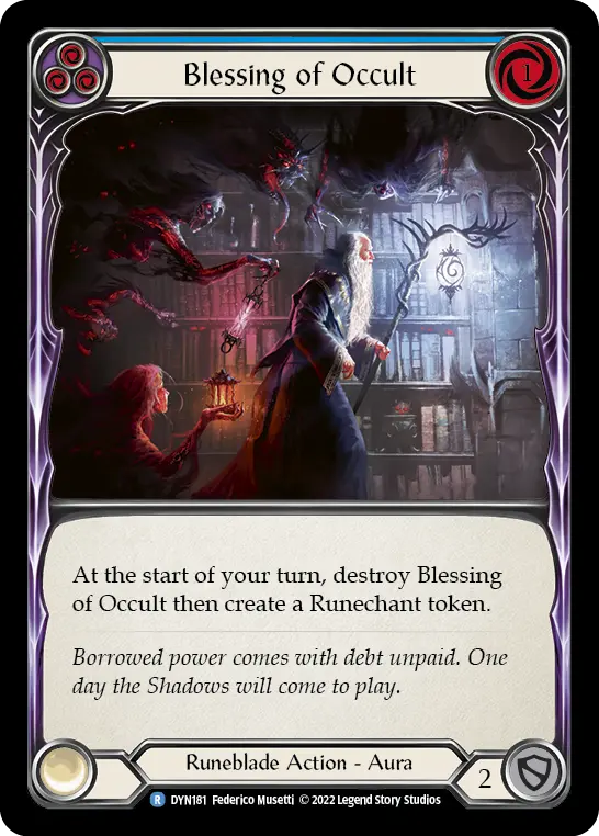 Blessing of Occult (Blue) — Dynasty Flesh and Blood card by Federico Musetti