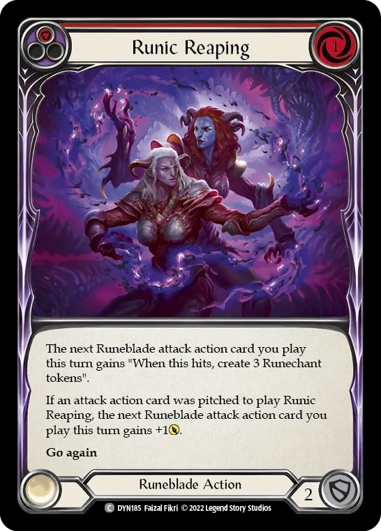 Runic Reaping (Red) — Dynasty Flesh and Blood card by Faizal Fikri