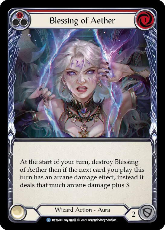 Blessing of Aether (Red) — Dynasty Flesh and Blood card by soyameii