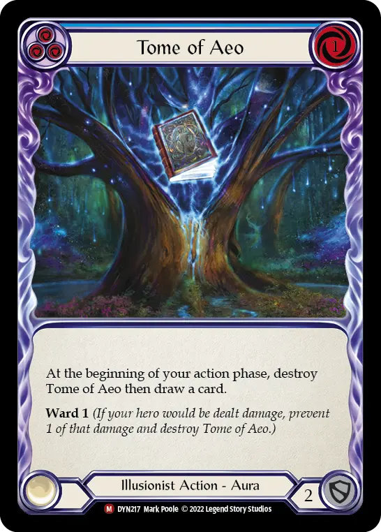 Tome of Aeo — Dynasty Flesh and Blood card by Mark Poole