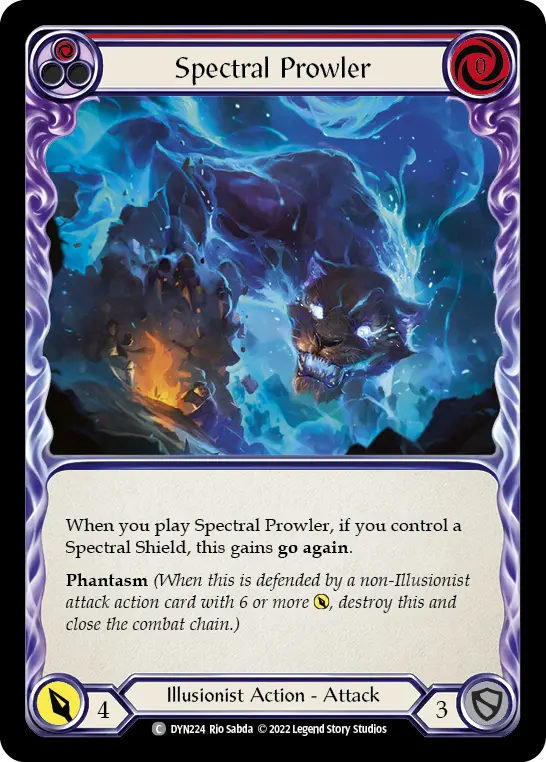 Spectral Prowler (Red) — Dynasty Flesh and Blood card by Rio Sabda