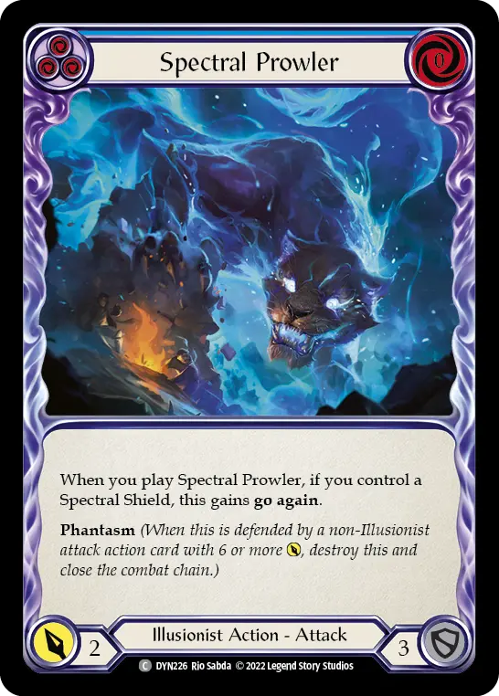 Spectral Prowler (Blue) — Dynasty Flesh and Blood card by Rio Sabda