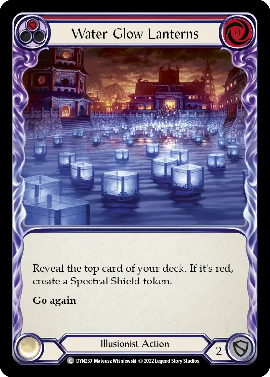 Water Glow Lanterns (Red) — Dynasty Flesh and Blood card by Mateusz Wiśniewski