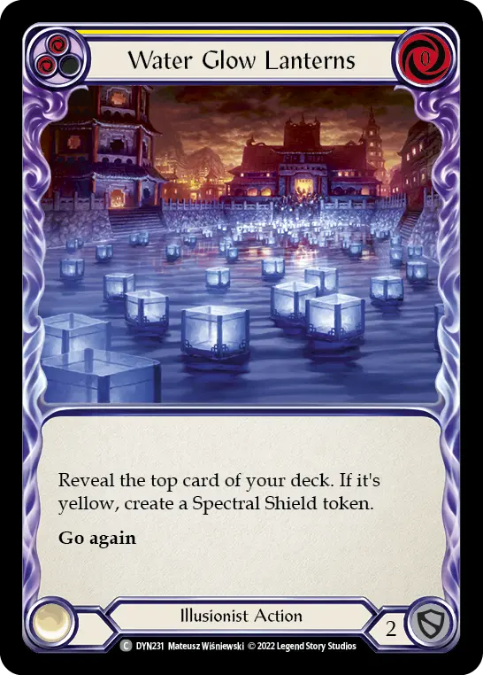 Water Glow Lanterns (Yellow) — Dynasty Flesh and Blood card by Mateusz Wiśniewski